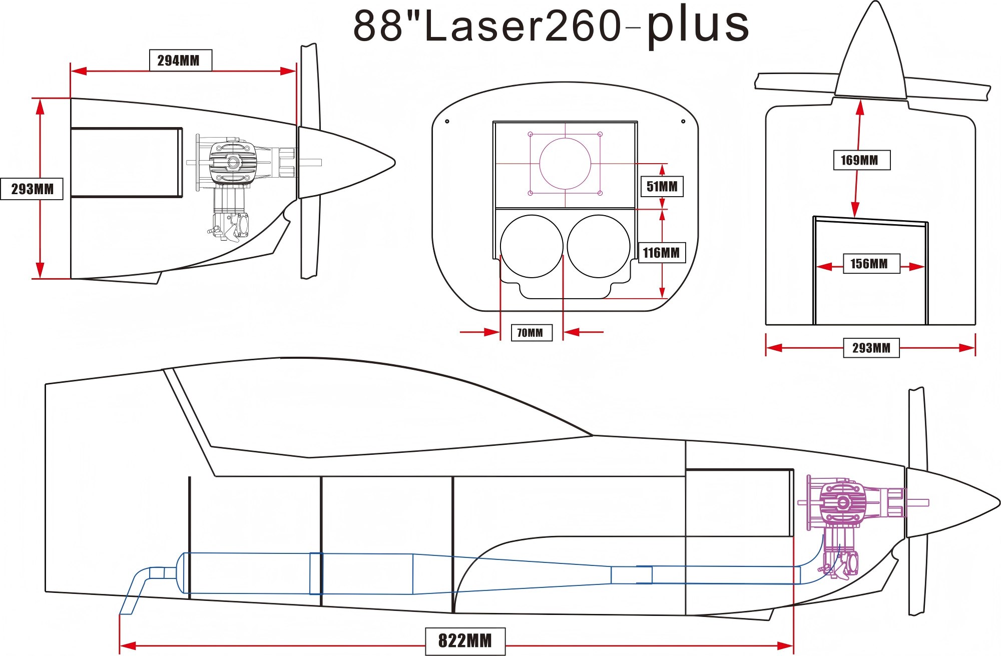 SkyWing 88 Laser 260 Plus NEW Version 2025 production - GST Inc (2